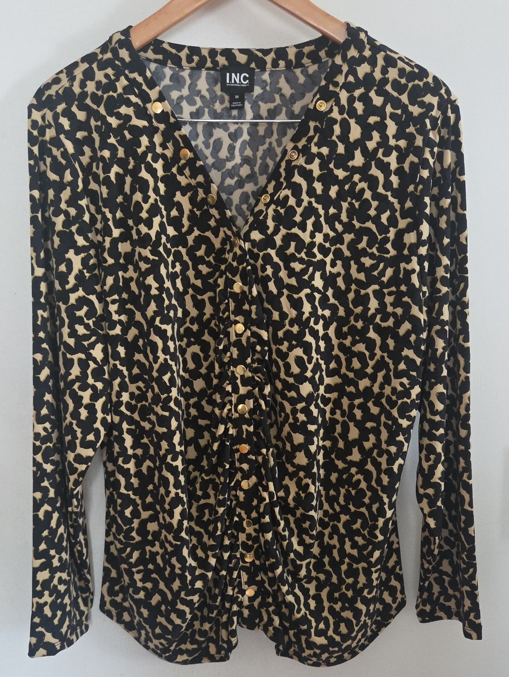 INC International Concepts  Leopard-Print Top